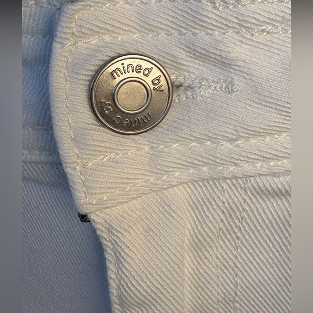 Mined by Los Angeles women’s white wide leg denim jeans size 7 preloved no flaws - Picture 2 of 9